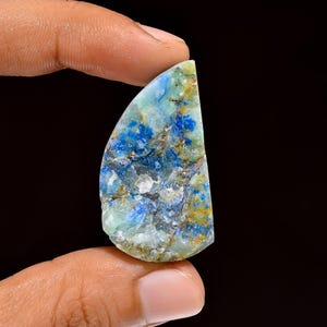 Pietra preziosa naturale di azzurrite Druzy Pietra grezza di azzurrite, pietra preziosa sciolta, forma fantasia di azzurrite 28X21X6 mm 54 carati di azzurrite Druzy per la creazione di gioielli