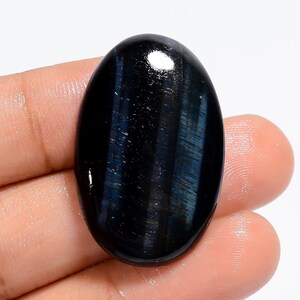Natürliche blaue Tigerauge Edelstein Oval Form Tigerauge Cabochon 32X20X5 mm 29 Karat Blau Tigerauge Stein, lose Edelstein, für die Herstellung von Schmuck