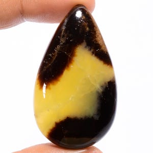 Cabochon septarien jaune naturel avec pierre septarienne 47X27X7 mm, 73 carats, pierre septarienne en vrac, cristal septarien jaune pour la fabrication de bijoux