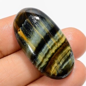 Natürliche blaue Tigerauge Edelstein, 32X17X6 mm 35 Karat Tigerauge Oval Form Cabochon Blau Tigerauge Stein, lose Edelstein, für die Herstellung von Schmuck