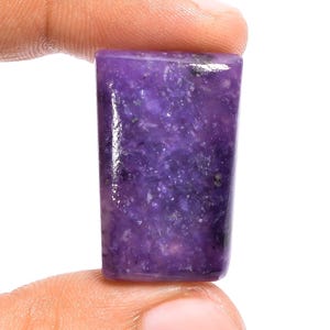 Lapidolite naturelle, forme fantaisie, cabochon de lapidolite violet, 29X18X6 mm, pierre de cristal lapidolite de 35 carats pour la fabrication de bijoux