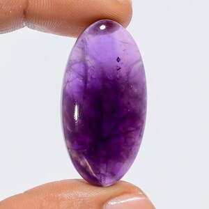 Natural Amethyst Gemstone Oval Shape Amethyst Cabochon Crystal Amethyst Stone 36X18X5 mm 37 Carat Amethyst For Making Jewelry