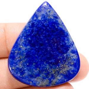 Cabochon de lapis-lazuli naturel en forme de poire, pierre précieuse de guérison 36X30X4 mm, pierre de cristal de lapis-lazuli de 54 carats pour la fabrication de bijoux