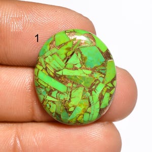 Mélange de pierres précieuses en cuivre vert turquoise, forme de mélange Cabochon en cuivre vert turquoise, pierre de turquoise en cuivre verte pour la fabrication de bijoux