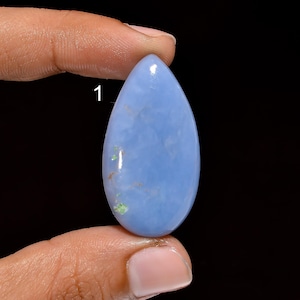 Natuurlijke angeliet cabochon, losse edelsteen, mooie angeliet edelsteencabines angelietkristalsteen voor het maken van sieraden (steen als afbeelding