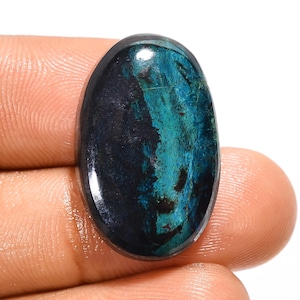 Natural Azurite Cabochon Loose Gemstone Oval Shape Azurite Gemstone 24X15X5 mm 29 Carat Azurite Crystal For Making Jewelry