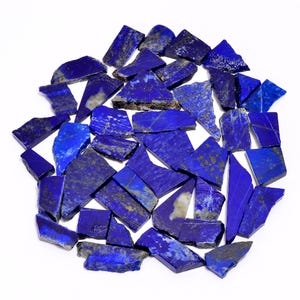 Fetta di lapislazzuli naturale, lapislazzuli grezzo, lapislazzuli grezzo, lapislazzuli grezzo, fetta di pietra preziosa di lapislazzuli, dimensioni 20-45 mm