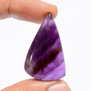 Natural Amethyst Gemstone Pear Shape Amethyst Cabochon Crystal Amethyst Stone 33X20X8 mm 44 Carat Amethyst For Making Jewelry