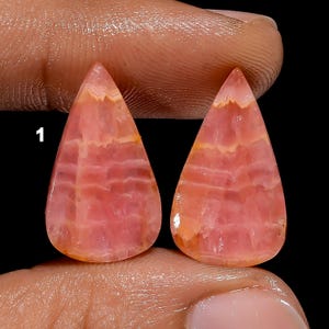 Paire de rhodochrosite naturelle Cabochon cristal de rhodochrosite belle pierre précieuse de rhodochrosite pierre de rhodochrosite pour la fabrication de bijoux