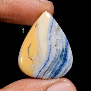Pedra preciosa natural de scheelita azul, cristal de scheelita azul, pedra de scheelita cabochão de scheelita azul para fazer joias (igual à imagem)