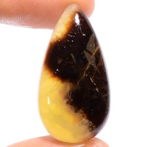 Cabochon septarien jaune naturel, pierre précieuse septarienne, 23X17X6 mm, 31 carats, pierre brute septarienne, cristal septarien jaune pour la fabrication de bijoux