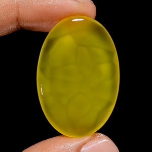 Cabochão de calcedônia amarela natural, pedra preciosa solta, pedra preciosa de calcedônia amarela pera oval, pedra preciosa de calcedônia bonita para fazer joias