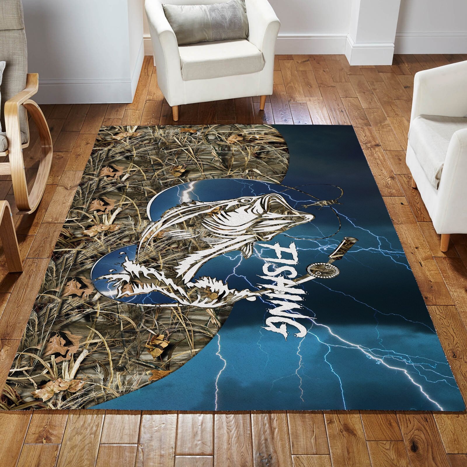 Love Fishing Bass Fishing Sport 3D Premium Rug Etsy