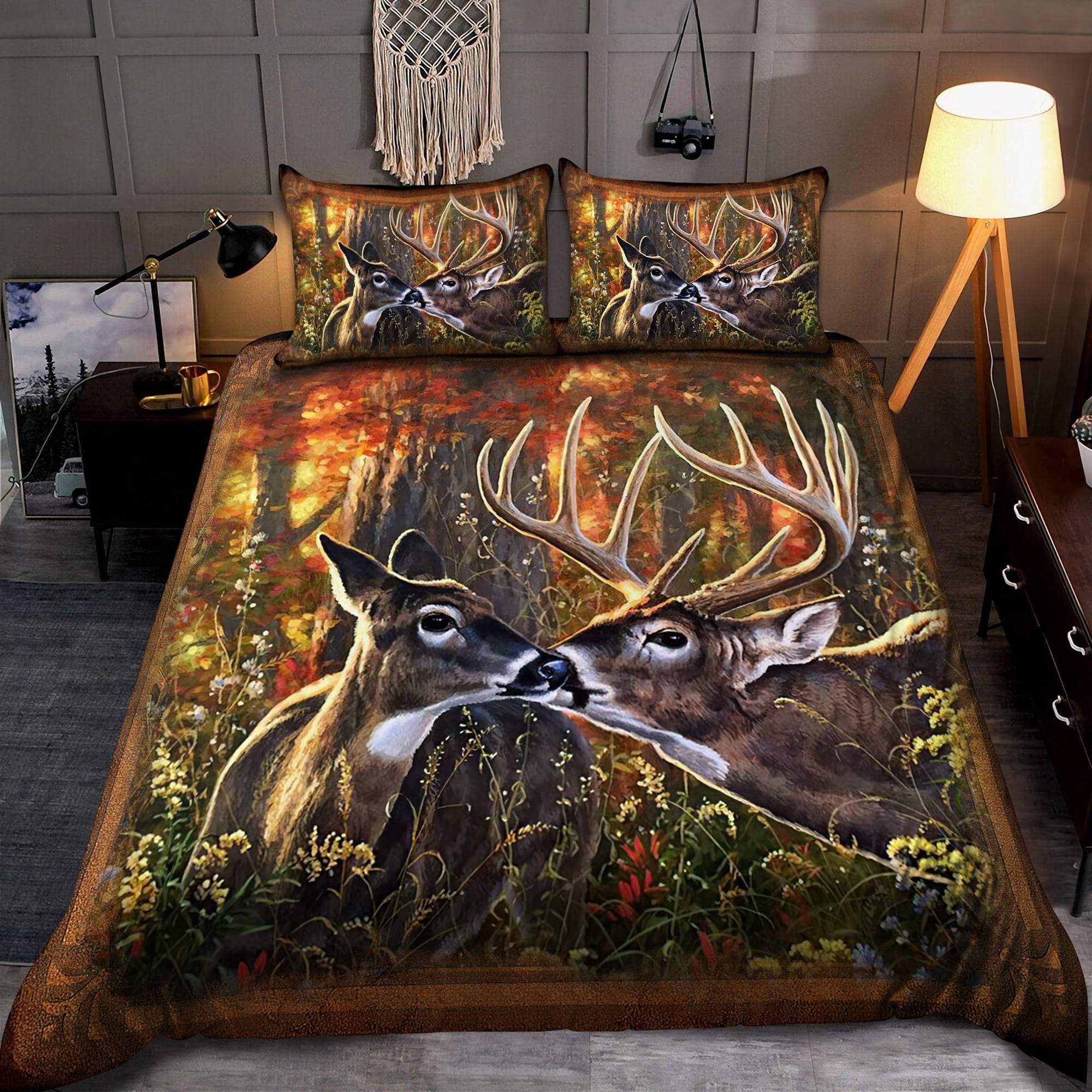 Couple Deer 3D Bedding Set | Etsy