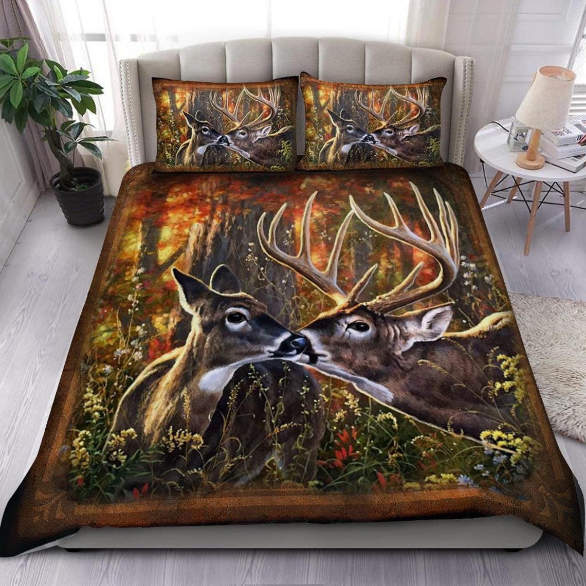 Couple Deer 3D Bedding Set | Etsy