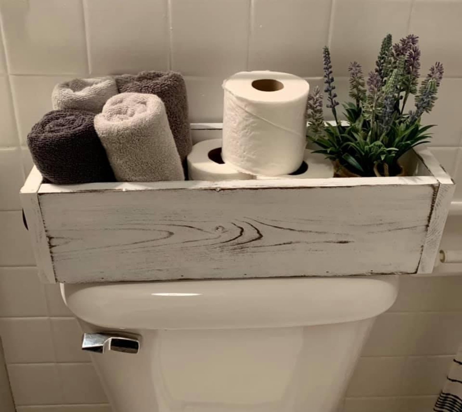 Handmade Wood Box / Bathroom Toilet Storage Box / Decorative Etsy