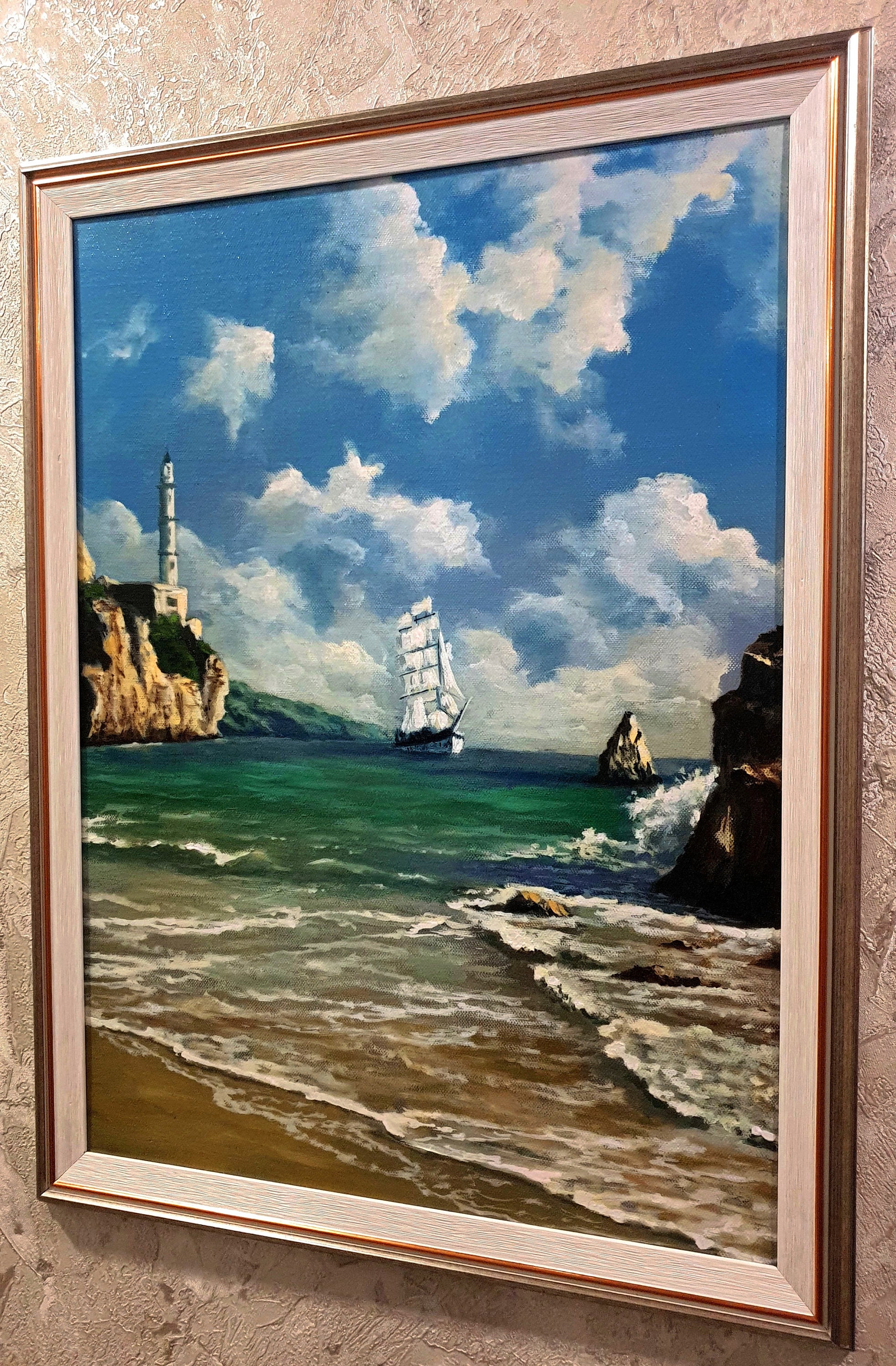 Seascape oil Original painting by the sea A work of art of | Etsy