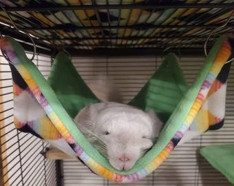 14" x 14" Hanging Anti Pill Fleece Hammock, Chinchilla, Rat, Ferret--Ready to Ship