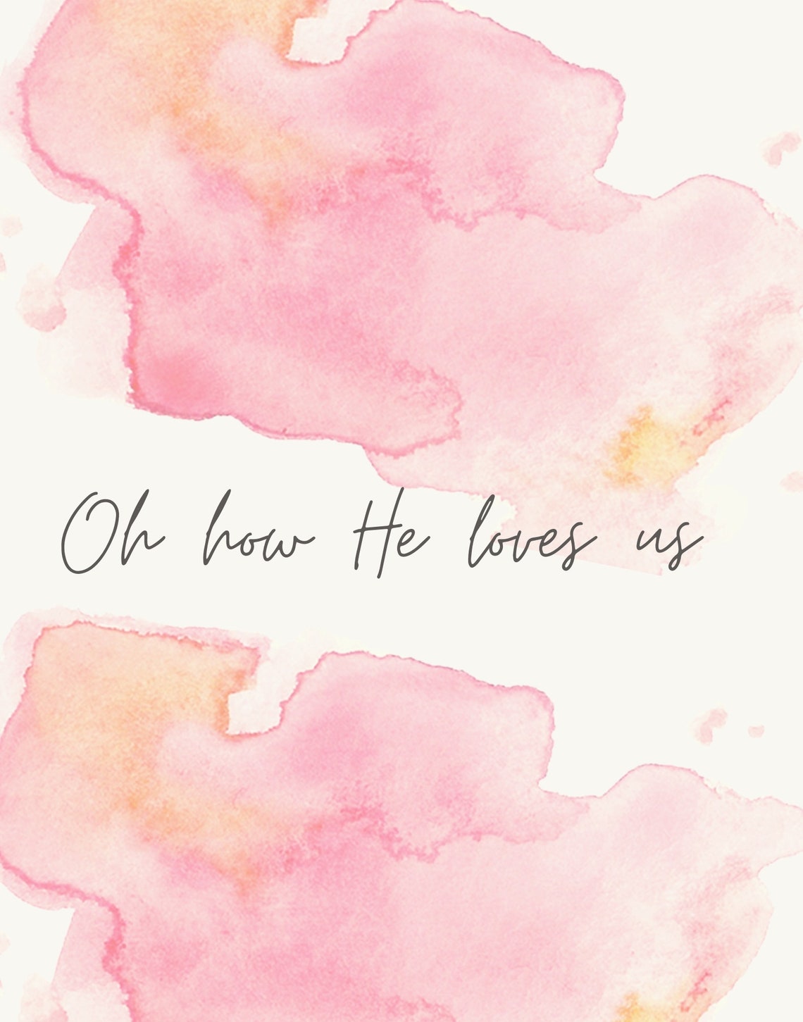 Faith Scripture, Oh How He Loves Us Etsy