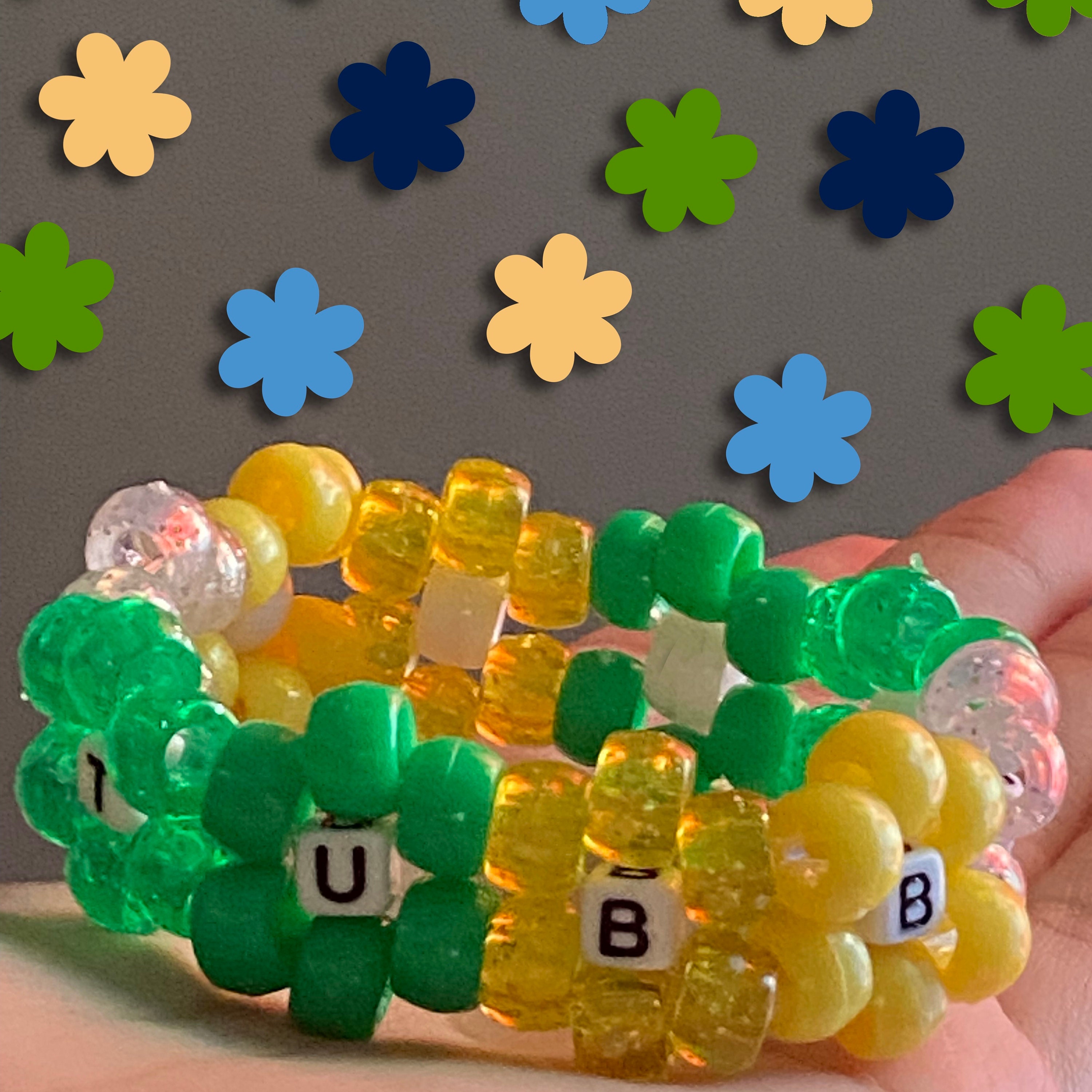 Tubbo Flower Kandi Bracelet Mcyt Dsmp Kandi Etsy