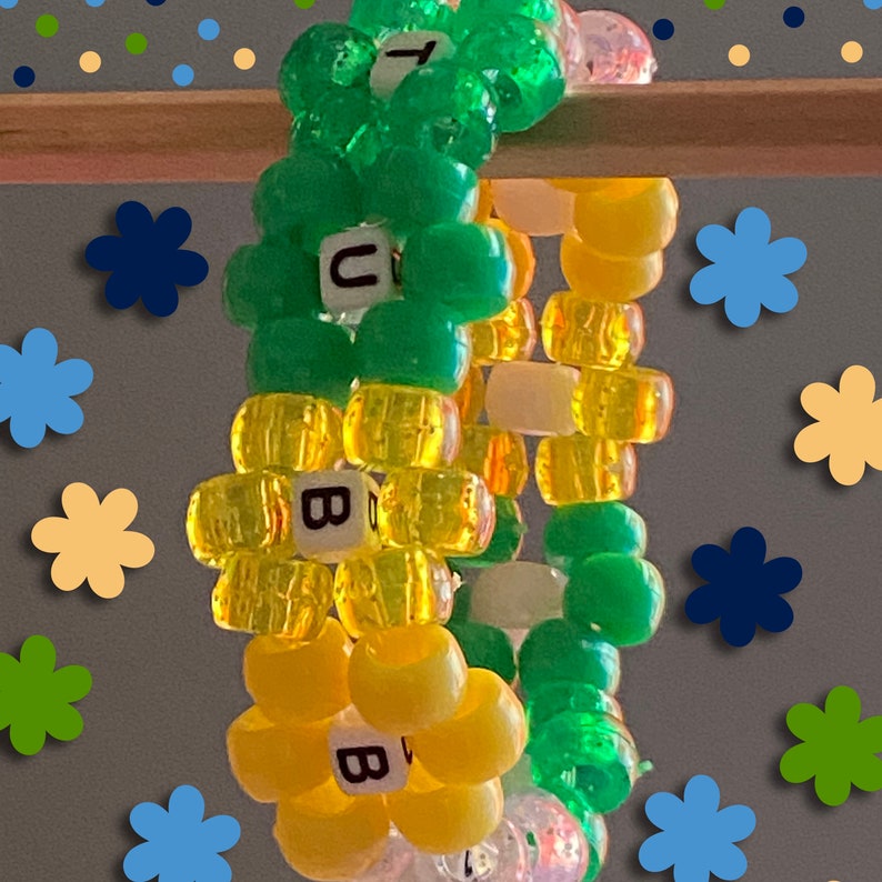 Tubbo Flower Kandi Bracelet Mcyt Dsmp Kandi Etsy