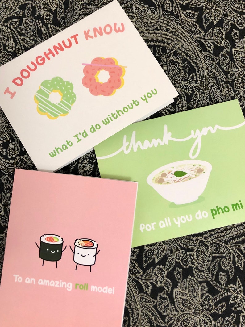 To An Amazing Roll Model Maki Sushi Greeting Card Cute Funny Pun Asian Best Friend Mentor Teacher Appreciation Mother's Valentines Day image 3