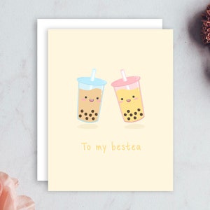 to my Bestea Bubble Tea Boba Carte De Vœux de Zazzle.be Liste d'envies Vous avez des idées ? Amour de cuisine asiatique mignon drôle de jeu de mots | Meilleure amie, meilleure amie, anniversaire, demoiselle d'honneur, mère, saint-valentin