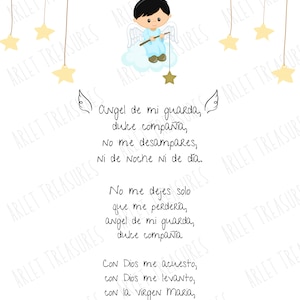 Blue Angel de La Guarda prayer for Boy