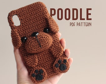 MOTIF PDF |  Coque de portable caniche Amigurumi
