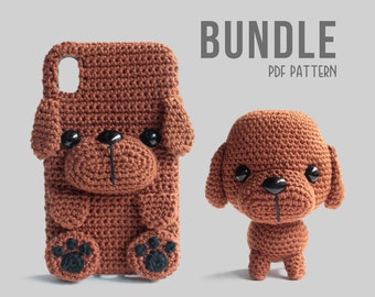 PDF PATTERN BUNDLE |  Poodle Amigurumi and Phone Case