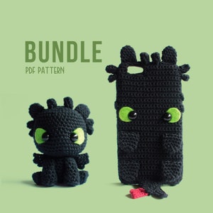PDF PATTERN BUNDLE |  Furies Dragon Amigurumi and Phone Case