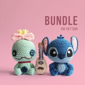 PDF PATTERN BUNDLE |  Rag Doll and Blue Alien Amigurumi