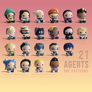 PDF PATTERN BUNDLE | 21 Agents Amigurumi
