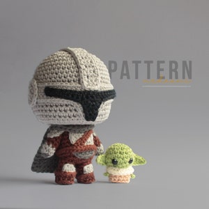 PDF PATTERN BUNDLE Bounty Hunter Baby Alien with Pod Amigurumi image 7