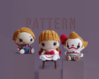 PDF PATTERN BUNDLE |  Trio Creepy Redheads Amigurumi