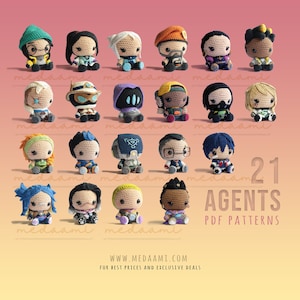 PDF PATTERN BUNDLE | 21 Agents Amigurumi