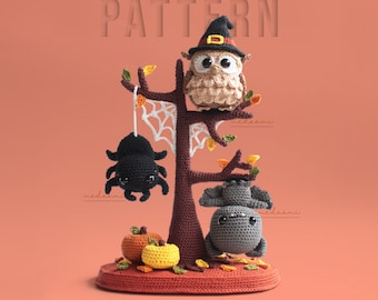 PDF PATTERN BUNDLE |  Halloween Tree Set Amigurumi