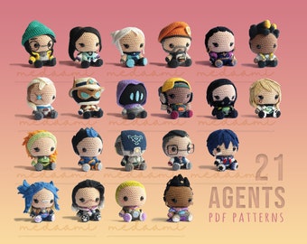 PDF PATTERN BUNDLE | 21 Agents Amigurumi