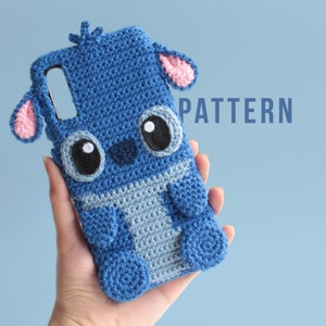 PDF MUSTER |  Blaue Alien Handyhülle Amigurumi