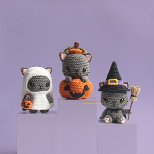 PDF PATTERN BUNDLE Halloween Cats Amigurumi image 2
