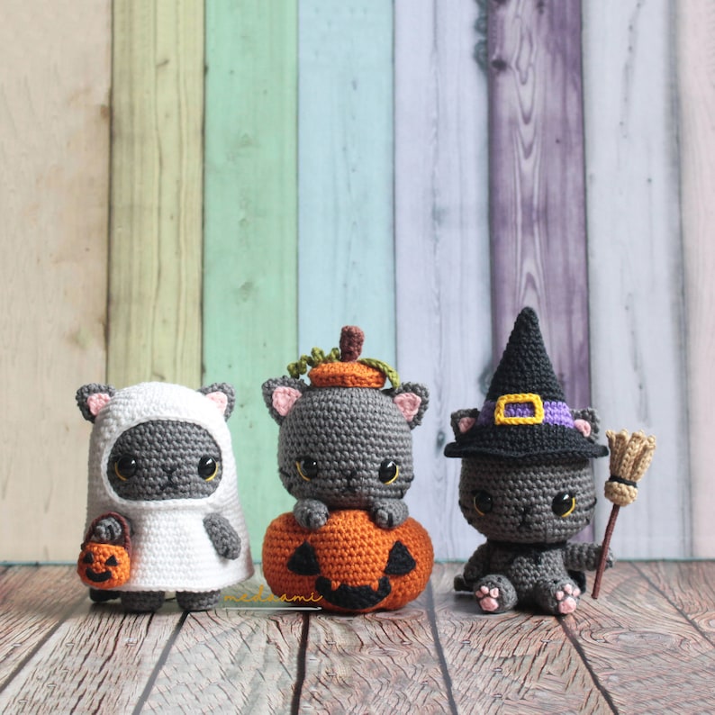 PDF PATTERN BUNDLE Halloween Cats Amigurumi image 9