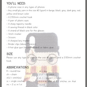 Peut inclure: Instructions de crochet pour r&eacute;aliser une coque de t&eacute;l&eacute;phone en forme de personnage de Harry Potter. Le mod&egrave;le utilise un crochet de 2,50 mm et du fil de taille #2 (sport) en beige, noir, gris, gris fonc&eacute;, rouge, jaune et marron. Le mod&egrave;le comprend des abr&eacute;viations pour les points de crochet.