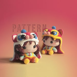 PDF PATTERN |  Little Lion Dancers Amigurumi