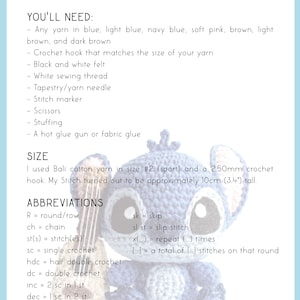 PDF PATTERN Blue Alien and Ukulele Amigurumi image 6