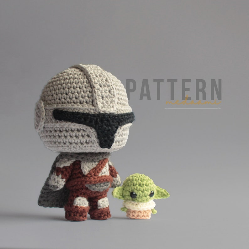 PDF PATTERN BUNDLE Bounty Hunter Baby Alien with Pod Amigurumi image 7