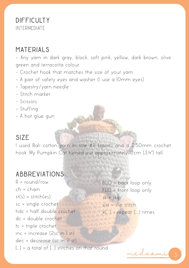 PDF PATTERN BUNDLE Halloween Cats Amigurumi image 4