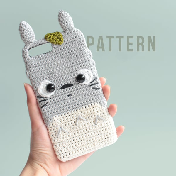 PDF PATTERN |  Gray Bunny Phone Case Amigurumi