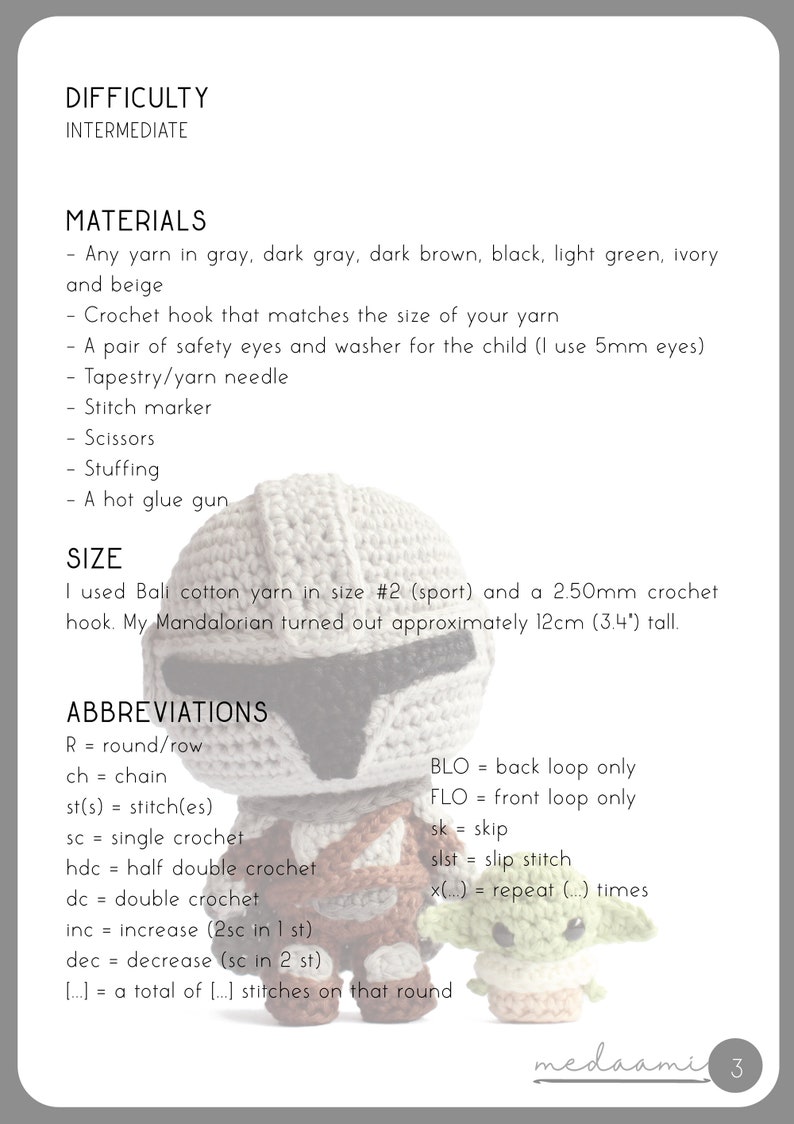 PDF PATTERN BUNDLE Bounty Hunter Baby Alien with Pod Amigurumi image 8