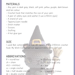 PDF PATTERN BUNDLE Halloween Cats Amigurumi image 6