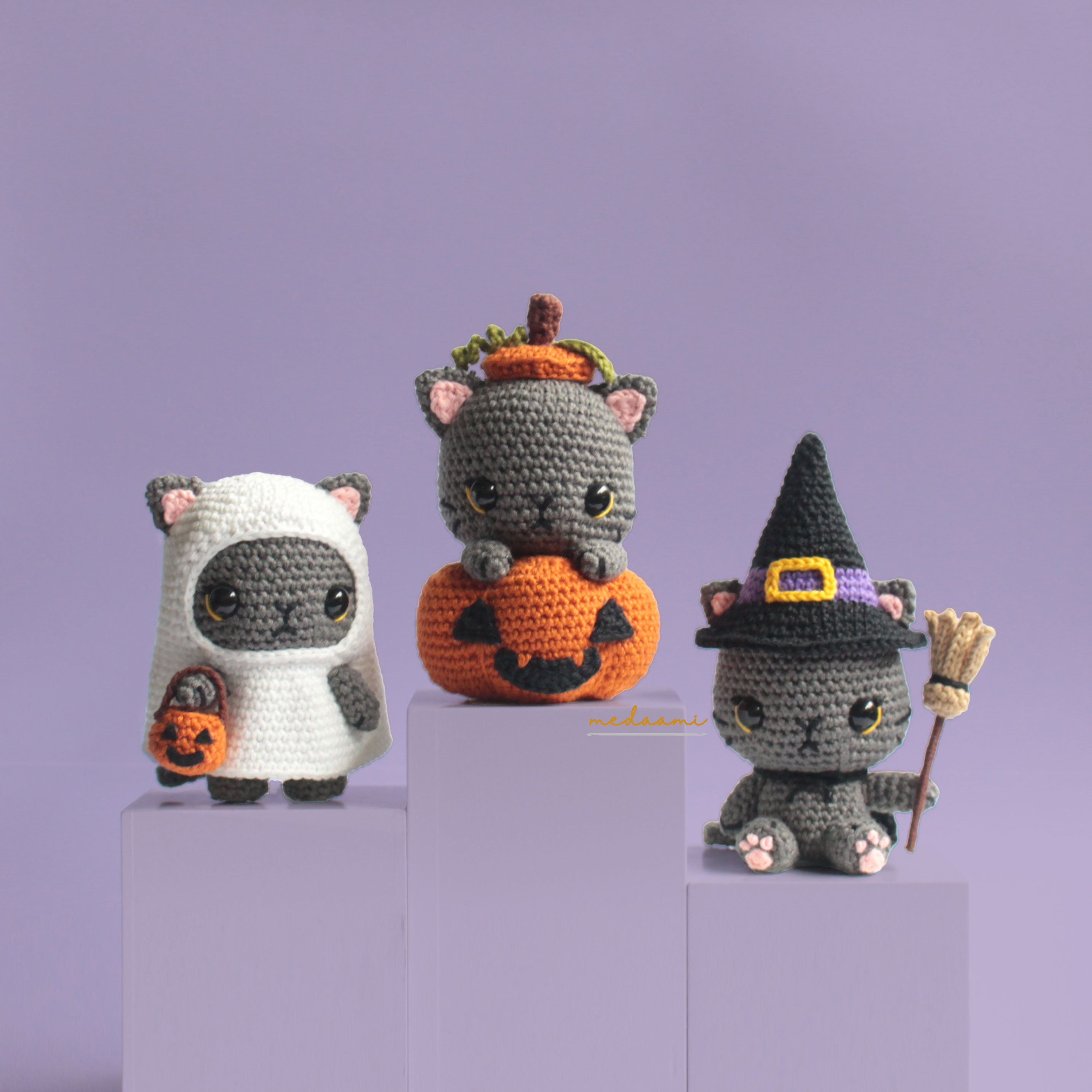 PDF パターン | ハロウィンかぼちゃ猫のあみぐるみ - Etsy 日本
